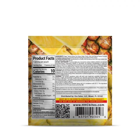 Bites HHC Gummy - Pineapple - 50MG - Thumbnail 3