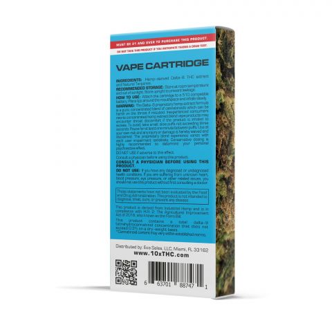 900mg D8 Vape Cart - Blue Dream - Hybrid - 1ml - 10X - Thumbnail 3