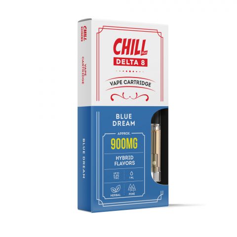 900mg D8 Vape Cart - Blue Dream - Hybrid - 1ml - Chill Plus - Thumbnail 2