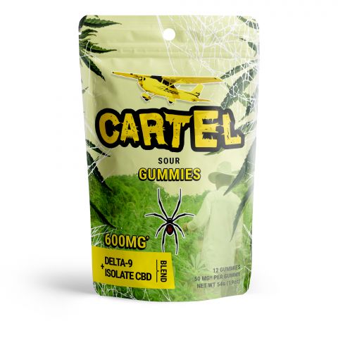 Cartel Sour Gummies - Delta 9, CBD Isolate Blend - Pure Blanco - 600MG - 3