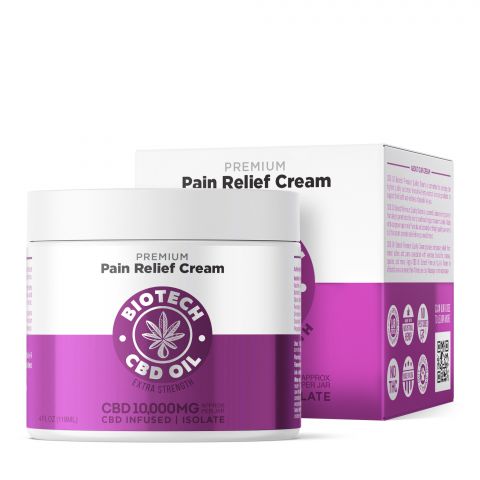 10,000mg CBD Pain Relief Cream - 4oz - Biotech CBD - 1