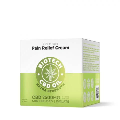 2,500mg CBD Pain Relief Cream - 4oz - Biotech CBD - 2