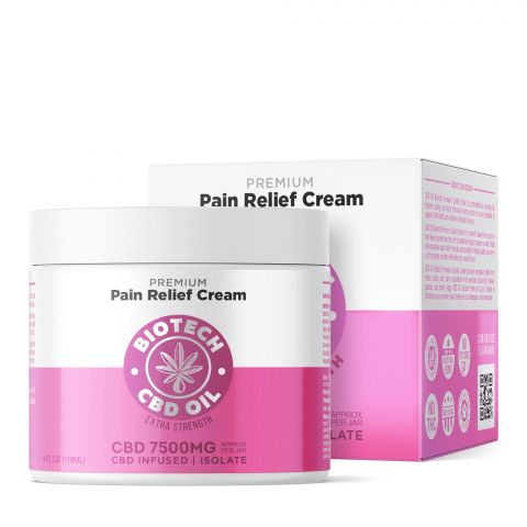 7,500mg CBD Pain Relief Cream - 4oz - Biotech CBD - 1