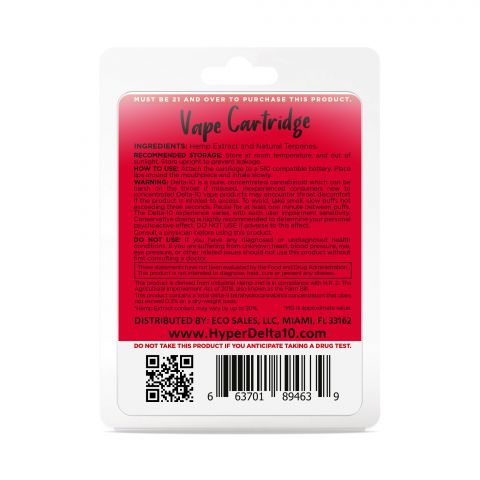 Cherry Pie Cartridge - Delta 10 THC - Hyper - 900mg (1ml) - Thumbnail 3