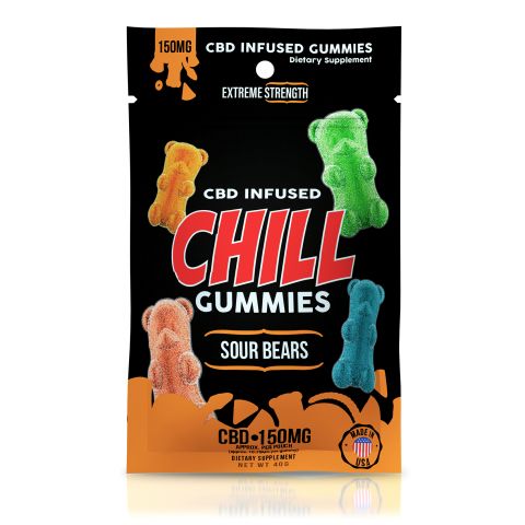 Chill Gummies - CBD Infused Sour Bears - 150mg - Thumbnail 2