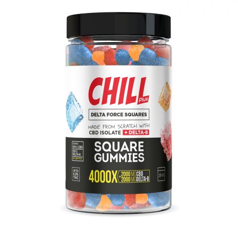 Chill Plus Delta-8 Square Gummies - 4000X - 2
