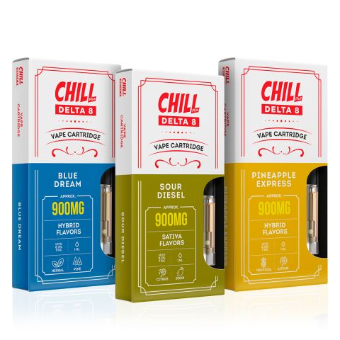 Chill Plus Delta-8 THC Cartridges 3 Pack Bundle - 1