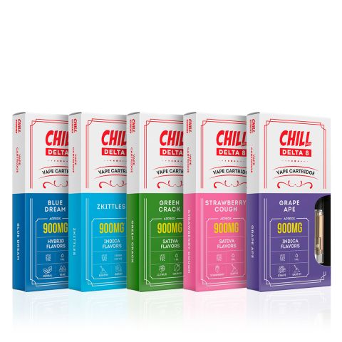 Chill Plus Delta-8 THC Cartridges 5 Pack Bundle