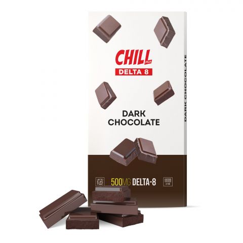 500mg Dark Chocolate Bar - Delta 8 - Chill Plus - Thumbnail 1