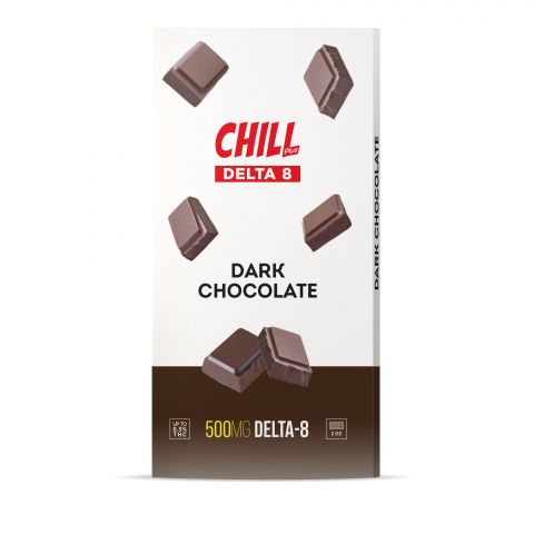 500mg Dark Chocolate Bar - Delta 8 - Chill Plus - Thumbnail 2