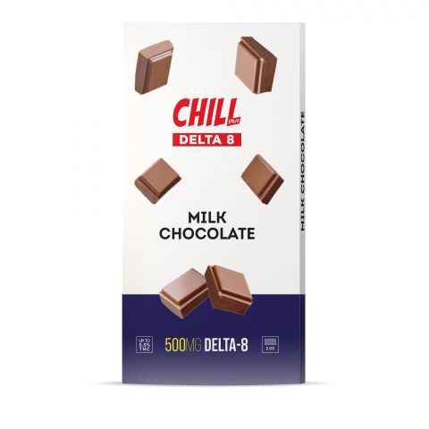 500mg Milk Chocolate Bar - Delta 8 - Chill Plus - Thumbnail 2