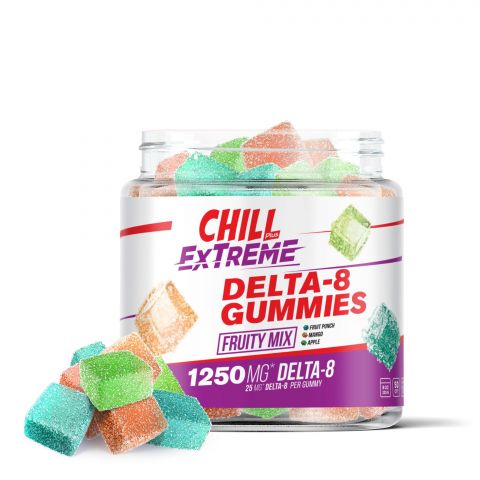 Chill Plus Delta-8 THC Extreme Fruity Mix Gummies - 1250X - Thumbnail 1