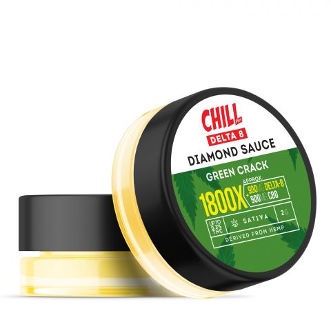 Chill Plus Delta-8 THC Live Resin Diamond Sauce - Green Crack - 1800X - 1