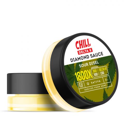 Chill Plus Delta-8 THC Live Resin Diamond Sauce - Sour Diesel - 1800X - 1