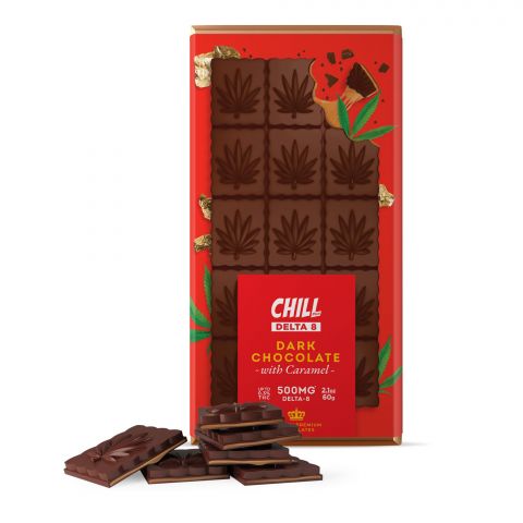 Chill Plus Delta-8 THC Premium Belgium Dark Chocolate With Caramel - 500MG - 1