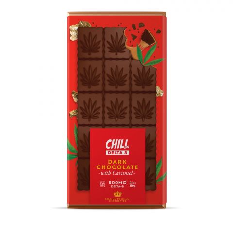 Chill Plus Delta-8 THC Premium Belgium Dark Chocolate With Caramel - 500MG - 2