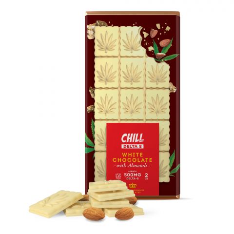 Chill Plus Delta-8 THC Premium Belgium White Chocolate With Almonds - 500MG - Thumbnail 1