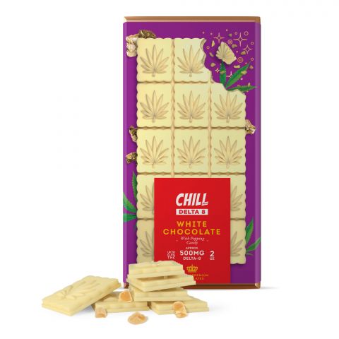 Chill Plus Delta-8 THC Premium Belgium White Chocolate With Popping Candy - 500MG - Thumbnail 1
