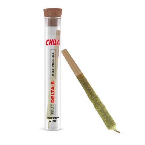 1g Cherry Wine Pre-Roll with Kief - 90mg Delta 8 THC - Chill Plus - 1 Joint - 2