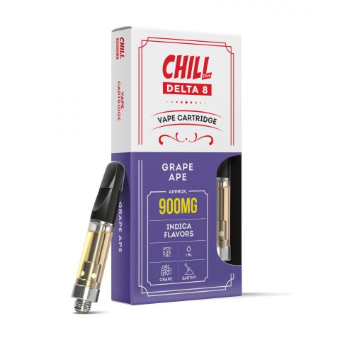 Chill Plus Delta-8 Vape Cartridge - Grape Ape - 900mg (1ml) - 1