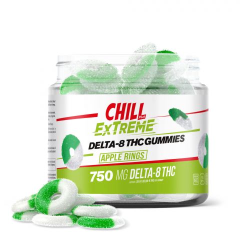 Chill Plus Extreme Delta-8 THC Gummies - Apple Rings - 750MG - Thumbnail 1