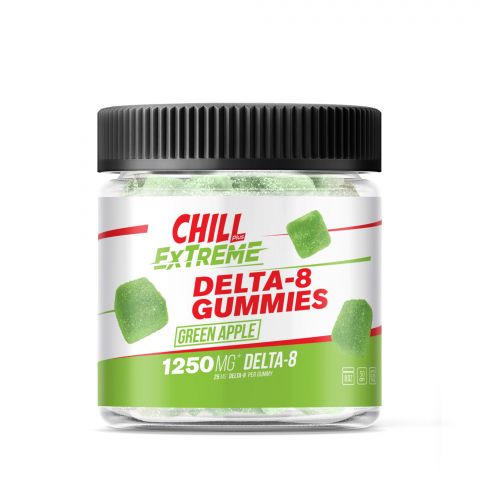 Chill Plus Extreme Delta-8 THC Gummies - Green Apple - 1250MG - 2
