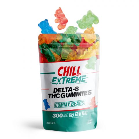 Chill Plus Extreme Delta-8 THC Gummies Pouch - Gummy Bears - 300MG - 3