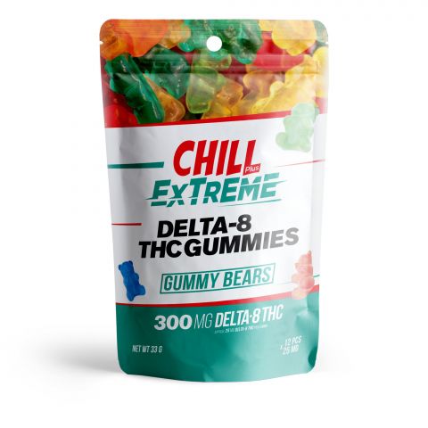 Chill Plus Extreme Delta-8 THC Gummies Pouch - Gummy Bears - 300MG - Thumbnail 2