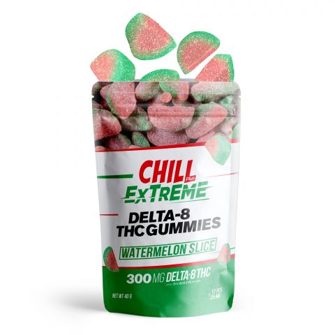 Chill Plus Extreme Delta-8 THC Gummies Pouch - Watermelon Slice - 300MG - Thumbnail 3
