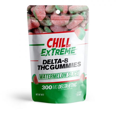 Chill Plus Extreme Delta-8 THC Gummies Pouch - Watermelon Slice - 300MG - Thumbnail 2