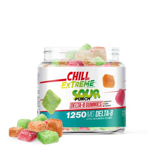 Chill Plus Extreme Delta-8 THC Gummies - Sour Punch - 1250MG - 1