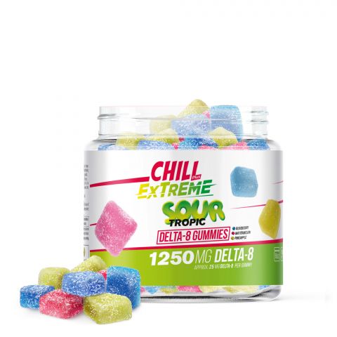 Chill Plus Extreme Delta-8 THC Gummies - Sour Tropic - 1250MG - 1