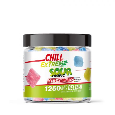 Chill Plus Extreme Delta-8 THC Gummies - Sour Tropic - 1250MG - Thumbnail 2