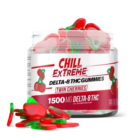 Chill Plus Extreme Delta-8 THC Gummies - Twin Cherries - 1500MG - 1