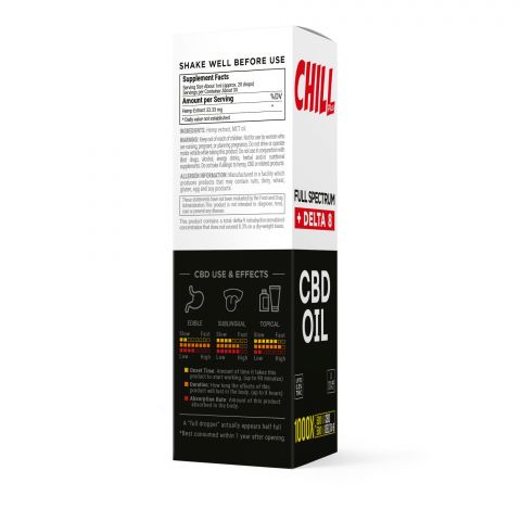 1000mg Delta 8 & Full Spectrum CBD Oil - Chill Plus - Thumbnail 3