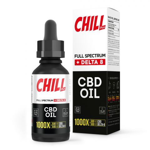 Chill Plus Full Spectrum Delta 8 CBD Oil - 1000X
