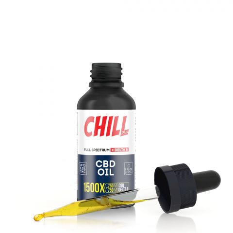Chill Plus Full Spectrum Delta-8 CBD Oil - 1500X - Thumbnail 1