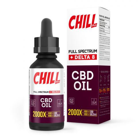 2000mg Delta 8 & Full Spectrum CBD Oil - Chill Plus - Thumbnail 2