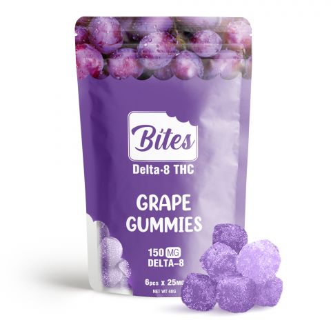 Delta-8 Bites - Grape Gummies - 150mg - Thumbnail 1