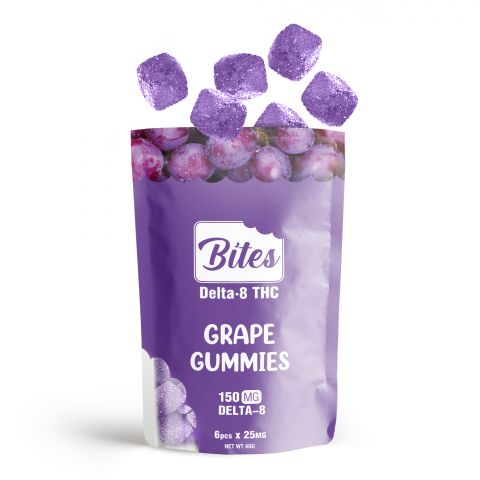Delta-8 Bites - Grape Gummies - 150mg - 3