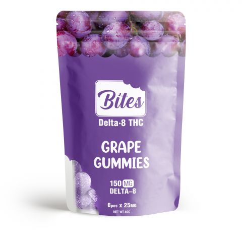 Delta-8 Bites - Grape Gummies - 150mg - 2