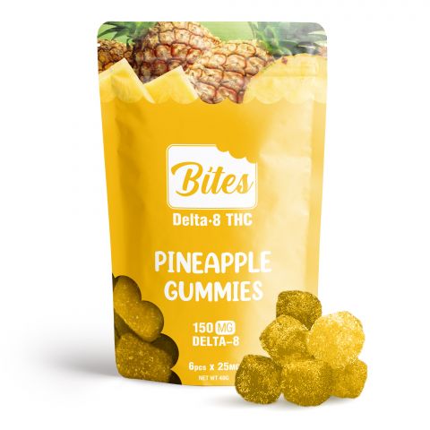 Delta-8 Bites - Pineapple Gummies - 150mg - 1