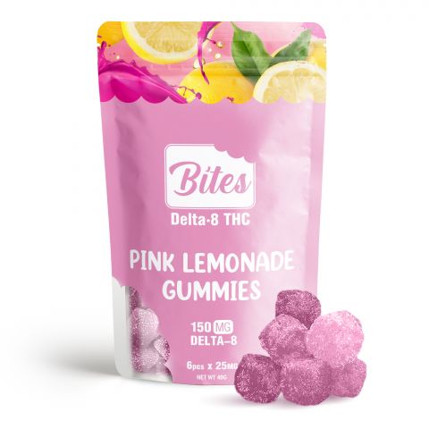 Delta-8 Bites - Pink Lemonade Gummies - 150mg - Thumbnail 1