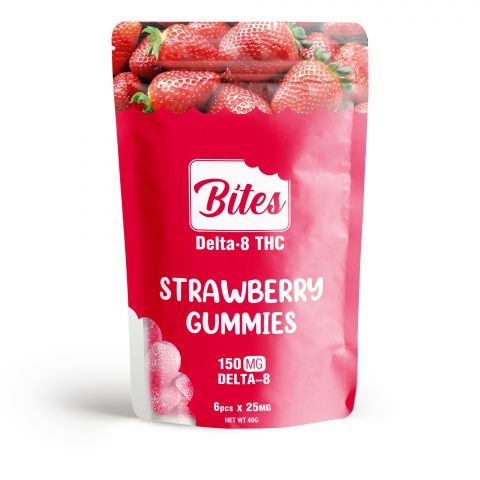 Delta-8 Bites - Strawberry Gummies - 150mg - 2