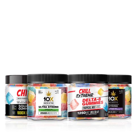 Delta-8 THC Gummies Variety - 4 Pack Bundle - Thumbnail