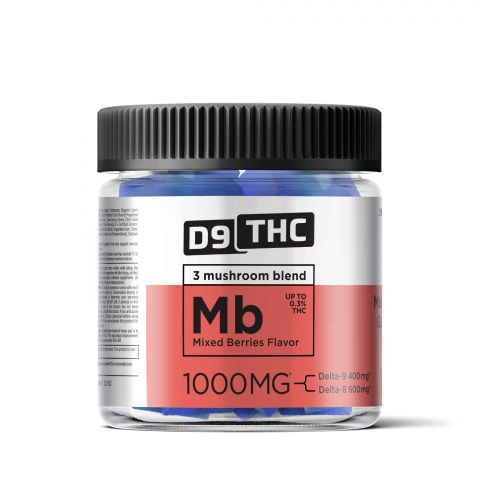 Mixed Berries Gummies - D9, Mushroom Blend - D9 THC - 1000MG - Thumbnail 2