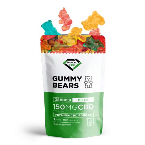 Diamond CBD Isolate Gummies Pouch - Gummy Bears - 150MG - Thumbnail 3
