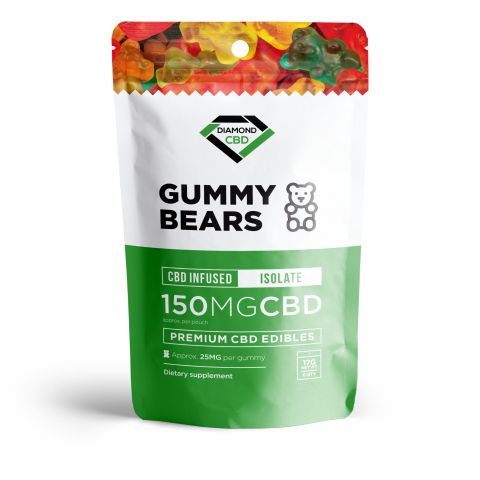 Diamond CBD Isolate Gummies Pouch - Gummy Bears - 150MG - Thumbnail 2