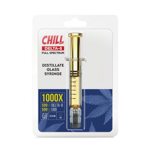 Distillate Oil Syringe - Delta 8 & CBD - Chill Plus - 1000X - Thumbnail 1