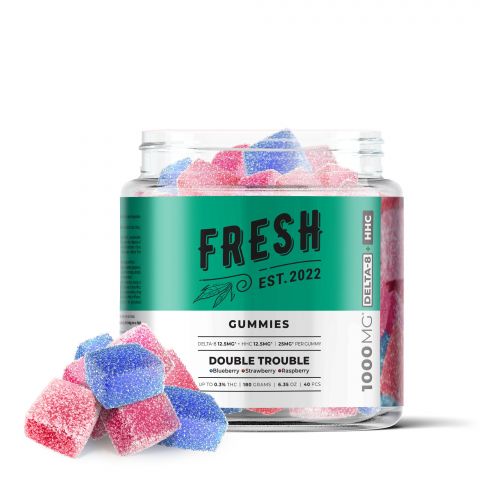 Double Trouble Gummies - Delta 8 - Fresh - 1000mg - Thumbnail 1